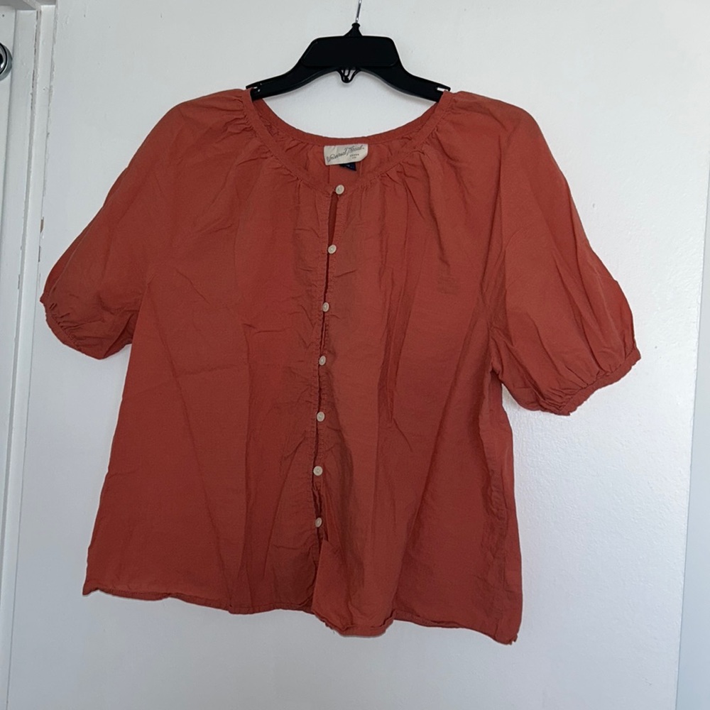 Medium universal threads 100% cotton blouse short sleeve